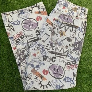 Baggy Y2K Adika  SWAG AOP Jeans Size XL